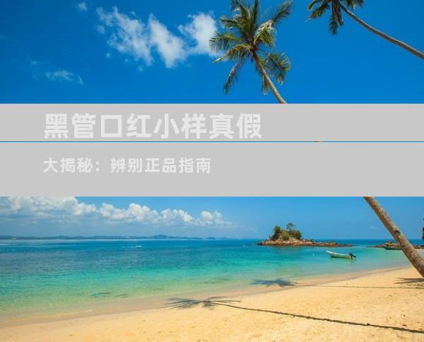 黑管口红小样真假大揭秘：辨别正品指南